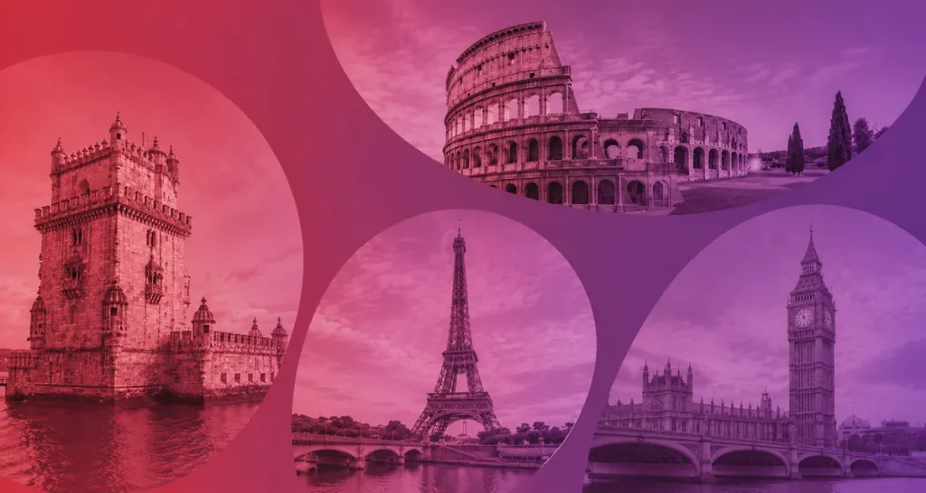 Monuments de Lisbonne, Rome, Paris et Londres, formations en langues étrangères ADEO